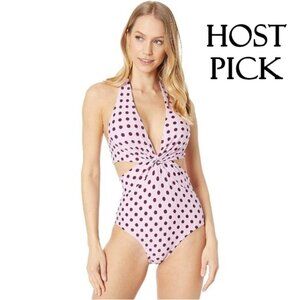 Kate Spade pink & polka dot one piece swimsuit